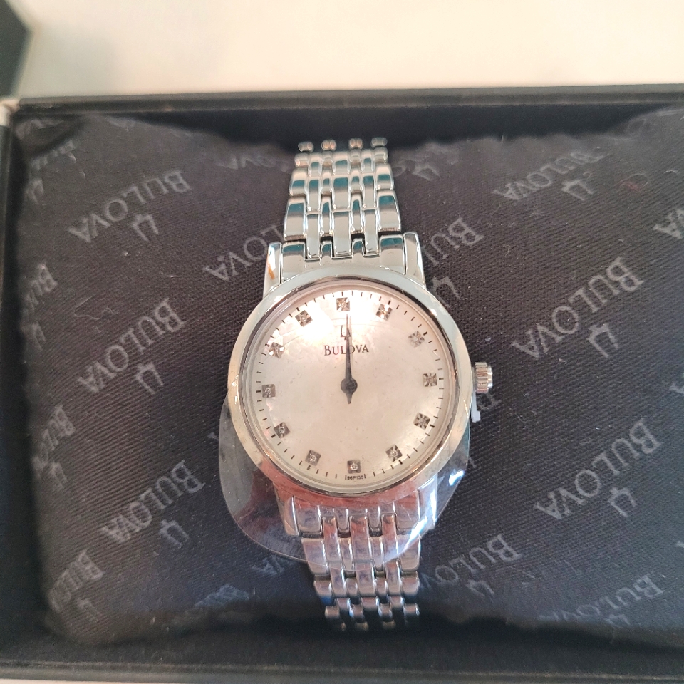 Bulova Diamond & Silver Women's Watch
